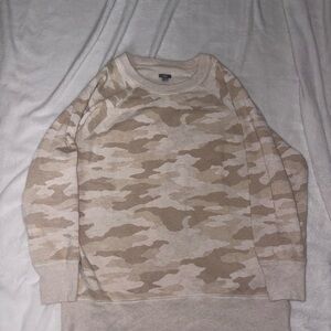 Aerie Camo Print Pullover Sweatshirt Size Medium